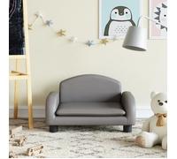 vidaXL Canapé pour enfants Mini canapé similicuir Gris 50x40x30 cm