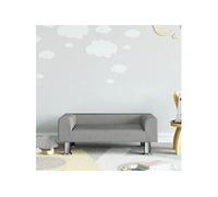 Vidaxl Canapé Pour Enfants Gris Clair 70x45x26,5 Cm Velours Gris