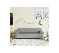 Vidaxl Canapé Pour Enfants Gris Clair 90x53x30 Cm Velours Gris