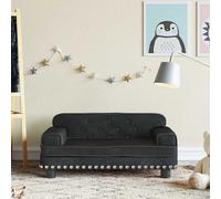 Vidaxl Canapé Pour Enfants Gris Foncé 90x53x30 Cm Velours Gris