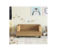vidaXL Canapé pour enfants marron 60x40x30 cm velours
