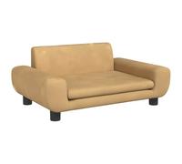 vidaXL Canapé pour enfants mini-canapé velours marron 70x45x33 cm