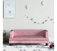 Canapé pour enfants rose 80x45x30 cm velours Rose G