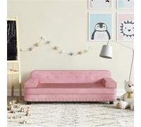 Canapé pour enfants rose 90x53x30 cm velours