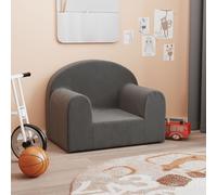 Canapé pour Enfants Siège Fauteuil Tout-Petits Anthracite Peluche Douce vidaXL