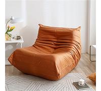 Canapé pour salon, chambre à coucher, canapé 1 place, mousse à rebond haute densité, chaise de jeu vidéo (orange, 90 x 105 x 70 cm)
