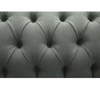 Canapé quatre places Chesterfield Polster Sitz Garniture cuir textile gris Nouveau