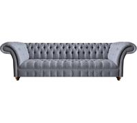 Canapé quatre places Gris Tissu d'ameublement Canapés Chesterfield
