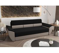 CANAPE REBI BIS avec fonction sommeil RAINBOW 15+83 noir/beige avec rangement coffre de lit Canapé salon Canapé lit coffre de lit