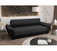 CANAPE REBI BIS avec fonction sommeil RAINBOW 27+15 Gris/Noir avec espace de rangement Coffre de rangement Canapé salon Canapé-lit Coffre de rangement Canapé-lit