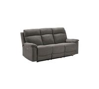 Canape relax 3 places en polyester gris 87 x 192 x 99 cm