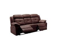 Canapé droit Altobuy FABARES - Canapé Relax Electrique 3 Places Chocolat -