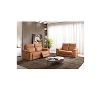 Canape relax 3 places en polyester marron 94 x 200 x 102 cm