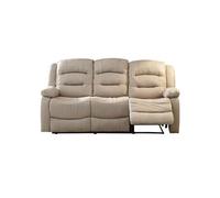 JANS - Canapé Relax Manuel 3 Places Tissu Beige - Altobuy Beige