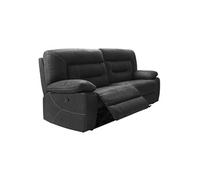 ALMERIA - Canapé Relax Manuel 3 Places Gris Foncé - Altobuy Gris