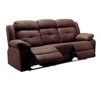 Canapé droit Altobuy FABARES - Canapé Relax Electrique 3 Places Chocolat -