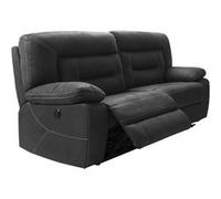 ALMERIA - Canapé Relax Electrique 3 Places Gris Foncé