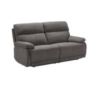 Canapé relax électrique 2,5 places tissu polyester gris foncé - MIGUEL