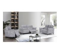 Canapé relax électrique 2 places en tissu gris modèle ALLURE