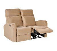 Canapé relax électrique 2 places VERDAL Velours Marron clair