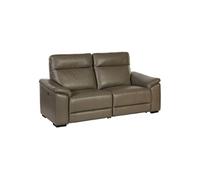 Canapé Relax Electrique 3 Places en cuir taupe foncé - STANLEY -