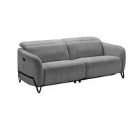 Altobuy Canapé relax électrique AMSTEN tissu polyester gris 3 places