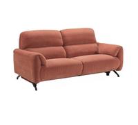Canapé relax électrique 3 places tissu polyester terracotta - MALKO