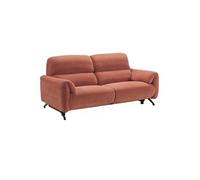 Canapé relax électrique 3 places tissu polyester terracotta - MALKO