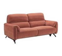 Canapé relax électrique 3 places tissu polyester terracotta - MALKO - ALTOBUY Rouge