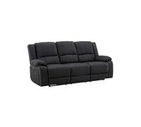 Canape relax en.casa 3 places en tissu noir 218 x 218 x 100 cm