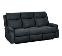 AltoBuy Canapé Relax Manuel 3 Places Tissu Polyester Microfibre Gris foncé - ESKIL
