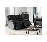 LOUNGITUDE - DETENTE - Canapé de Relaxation 2 Places en Simili - Noir