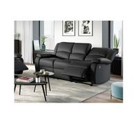 LOUNGITUDE - DETENTE - Canapé de Relaxation 3 Places en Simili - Noir