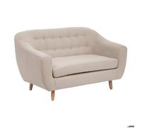 Canapé ""Retro"" 2 places beige - Atmosphera createur d'interieur