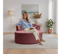 Canapé Rond, canapé de Sol Moderne de 43 Pouces, siège Profond, Aucun Assemblage requis, canapés-Lits Simples rembourrés pour Salon, Chambre à Coucher (Violet foncé)