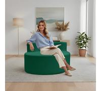 Canapé Rond, canapé de Sol Moderne de 43 Pouces, siège Profond, Aucun Assemblage requis, canapés-Lits Simples rembourrés pour Salon, Chambre à Coucher (Vert Encre)