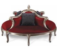 Canapé rond Coussin Canapé Chesterfield velours 4 places style antique Fauteuil Nouveau