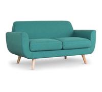 Canapé scandinave 2 places Danube Tissu Bleu-Vert