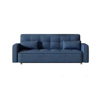 Canapé Scandinave Convertible 3 Places En Velours Côtelé Bleu Copenhague Bleu