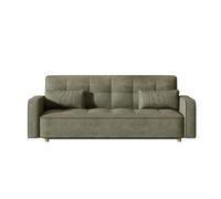 Canapé Scandinave Convertible 3 Places En Velours Côtelé Vert Copenhague Vert