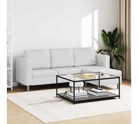 Canapé Sectionnel 3 Places Similicuir Noir Salon Canapé d'Angle Sofa vidaXL