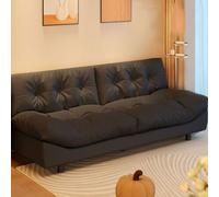 Canapé sectionnel - Canapé modulaire sans os pour le salon, design de siège profond, moelleux et confortable avec soutien du dos, pas de montage nécessaire, couchage inclinable, gris foncé