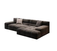 Canapé sectionnel de 330 cm avec chaise en forme de L, canapé modulaire moderne confortable avec siège profond, canapé rembourré en tissu givré pour salon, chambre à coucher A-1