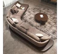 Canapé sectionnel moderne de luxe pour salon canapé d'angle minimaliste 4 places avec dossier incurvé meubles confortables pour centres commerciaux et zones de réception VIP