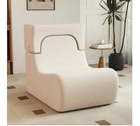 Canapé Simple COSTWAY Canapé Convertible Comfortable avec Appuie-tête Amovible,Housse Lavable en Velours Glacé Beige Multicolore