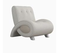 Canapé Simple De Style Crème Luxe Léger, Petit Canapé - Chaise Salon, Salon Créatif, Ensemble Réception, Siège Simple, Tissu Velours Brossé C