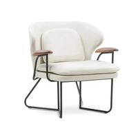 Canapé simple, fauteuil d'appoint rembourré pour petits espaces, accoudoir en bois massif pour salon et appartement