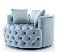 Canapé simple moderne en velours - Design paresseux rond pour salon et chambre à coucher, sièges de loisirs non rotatifs pour bureau et espaces confortables