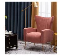 Canapé simple moderne et doux pour le salon Chaise de luxe avec dossier Chaise de loisirs de style nordique pour la maison, le balcon, meubles confortables (couleur : rouge rose type : un siège)