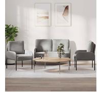 Canape - sofa - divan Vidaxl Ensembles de canapés 3 pcs Gris clair 115 x 56 x 80 cm